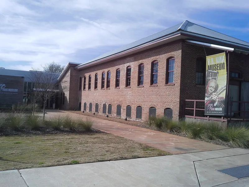 The B.B. King Museum in Indianola, Mississippi, built around the cotton gin where King worked.