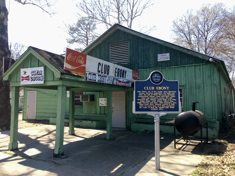 Club Ebony in Indianola, Mississippi, a blues club where B.B. King played for decades.