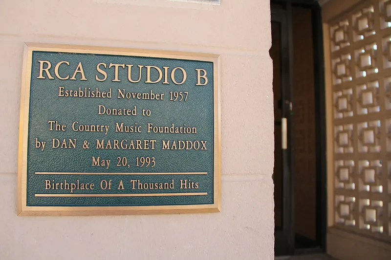 RCA Studio B on Music Row in Nashville, the low brick studio where Elvis recorded.