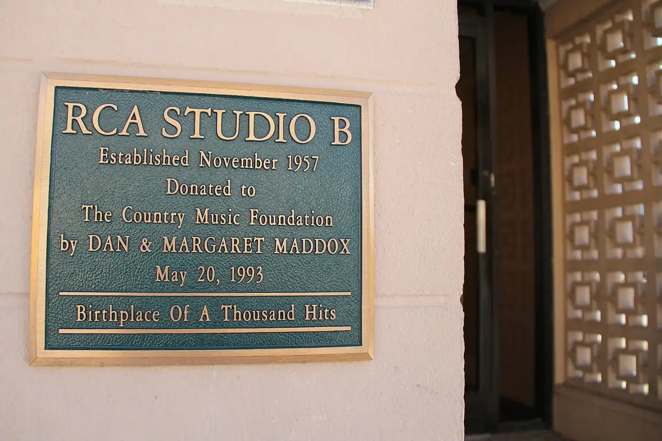 RCA Studio B on Music Row in Nashville, the low brick studio where Elvis recorded.